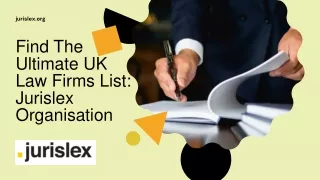 Find The Ultimate UK Law Firms List: Jurislex Organisation