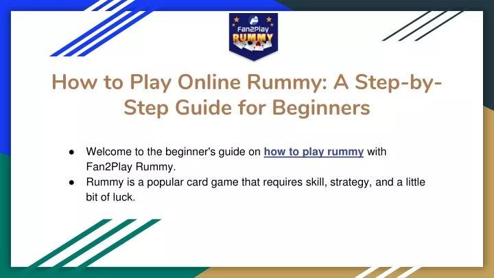how to play online rummy a step by step guide for beginners