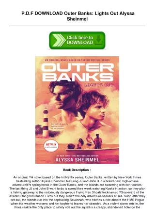 [ePub] Free PDF Outer Banks: Lights Out by Alyssa Sheinmel TXT,PDF,EPUB