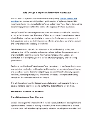 why devops is important for modern businesses