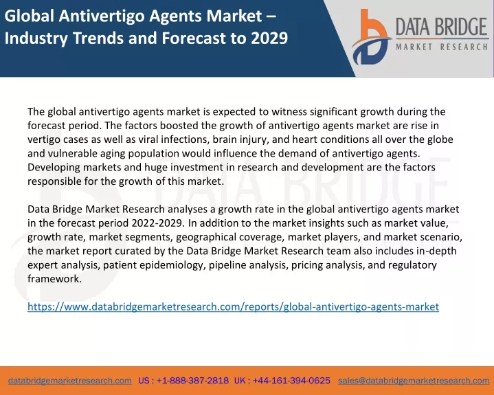global antivertigo agents market industry trends