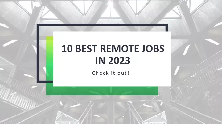 10 best remote jobs in 2023