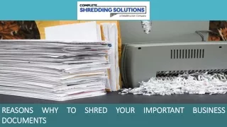 reasons why to shred your important business