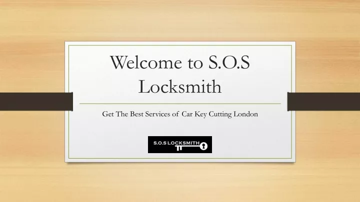 welcome to s o s locksmith