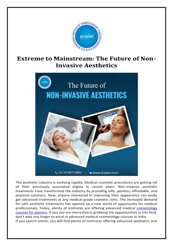 extreme to mainstream the future of non invasive