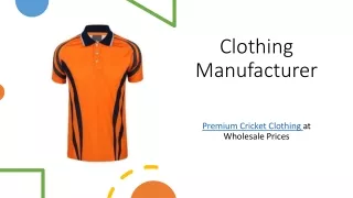 Premium Cricket Clothing at Wholesale Prices