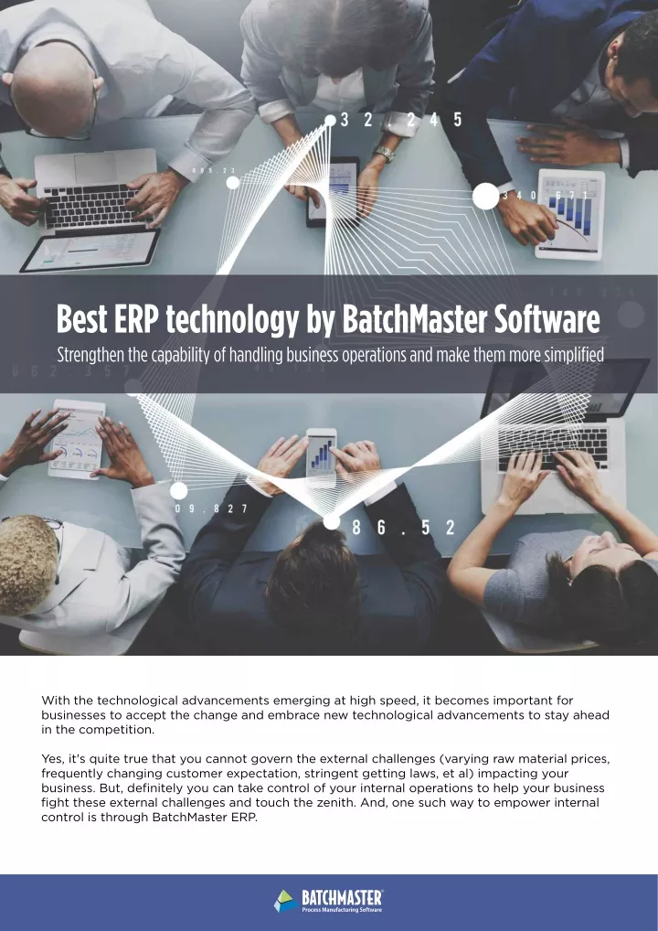 best erp technology by batchmaster software