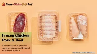 Buy Frozen Chicken Pork and Beef Products Online