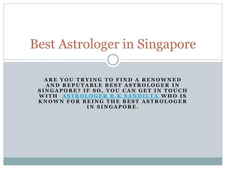 best astrologer in singapore