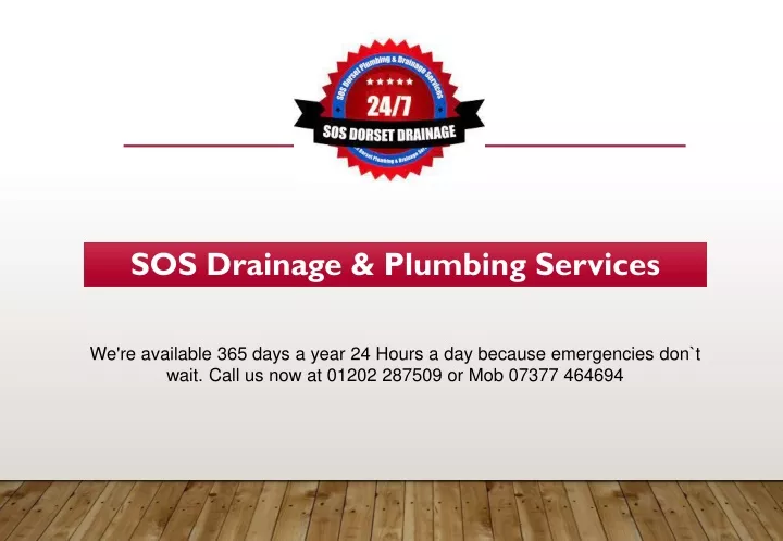 sos drainage plumbing services