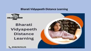 Bharati Vidyapeeth Distance Learning