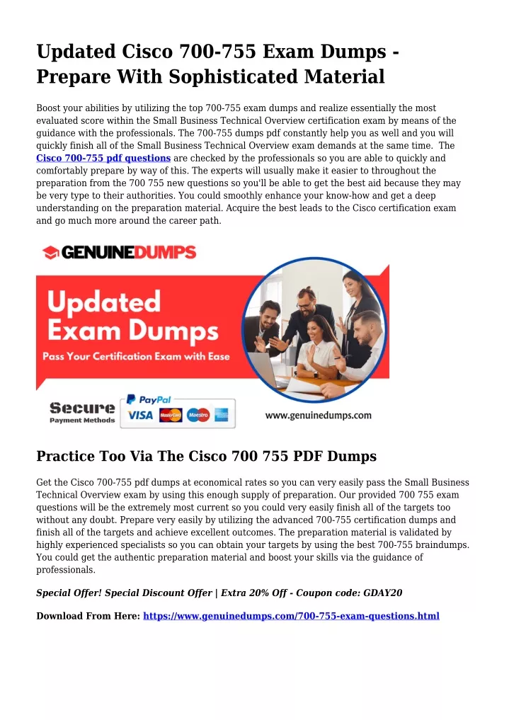 updated cisco 700 755 exam dumps prepare with