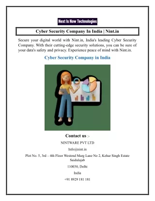 Cyber Security Company In India  Nint.in