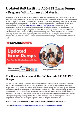 A00-233 PDF Dumps For Most effective Exam Achievement