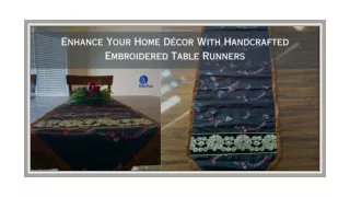 Enhance Your Home Décor With Handcrafted Embroidered Table Runners