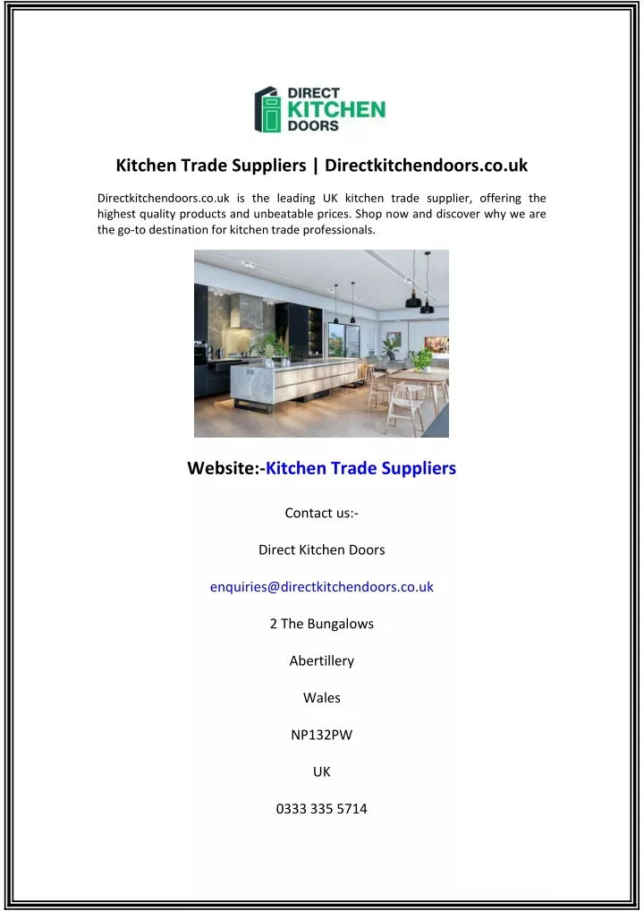 kitchen trade suppliers directkitchendoors co uk