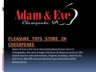 Sexual Wellness and Adult Toys Store in Chesapeake