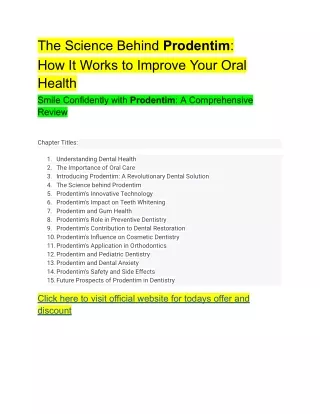 The Science Behind Prodentim_  How It Works to Improve Your Oral Health