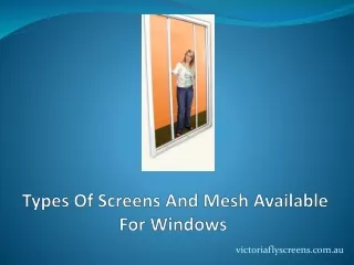 Types Of Screens And Mesh Available For Windows