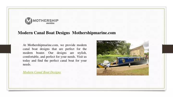 modern canal boat designs mothershipmarine com