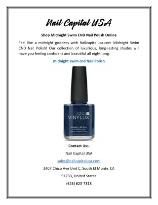 Shop Midnight Swim CND Nail Polish Online