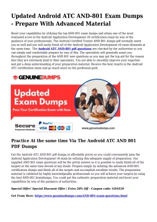 AND-801 PDF Dumps The Supreme Source For Preparation