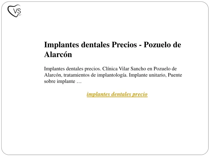 implantes dentales precios pozuelo de alarc