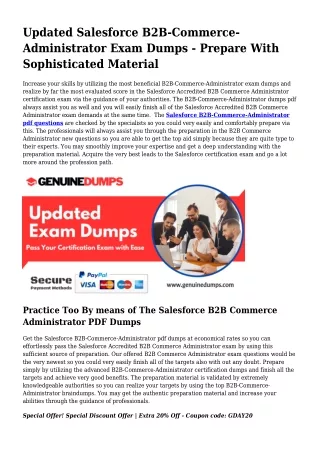 Critical B2B-Commerce-Administrator PDF Dumps for Prime Scores