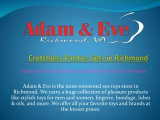 Crotchless Panties And Underwear For Your Sexy Wardrobe from AE Richmond Store