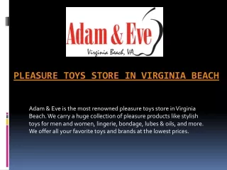 Sexual Wellness and Adult Toys Store in Virginia Beach