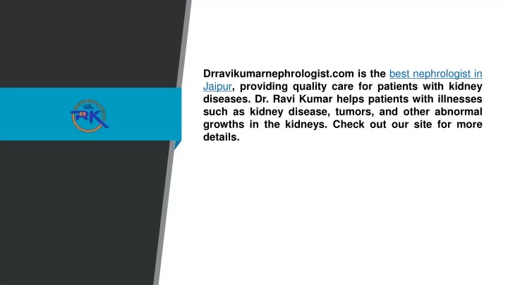 drravikumarnephrologist com is the best