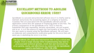 excellent methods to abolish quickbooks error 15227