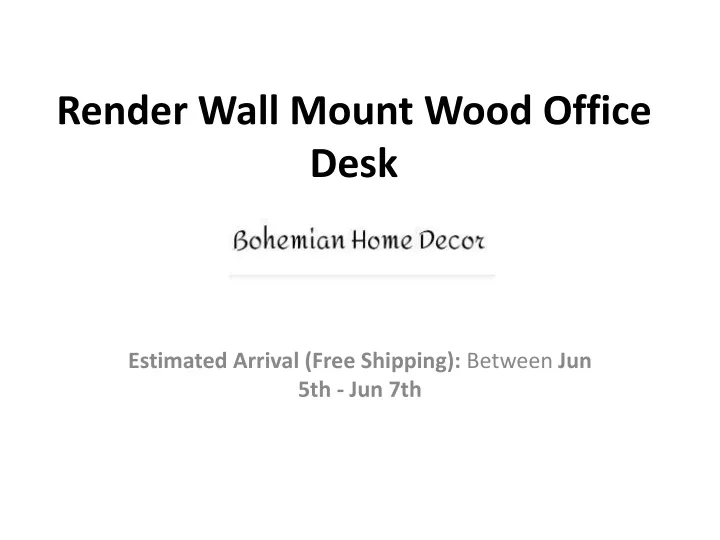 render wall mount wood office desk