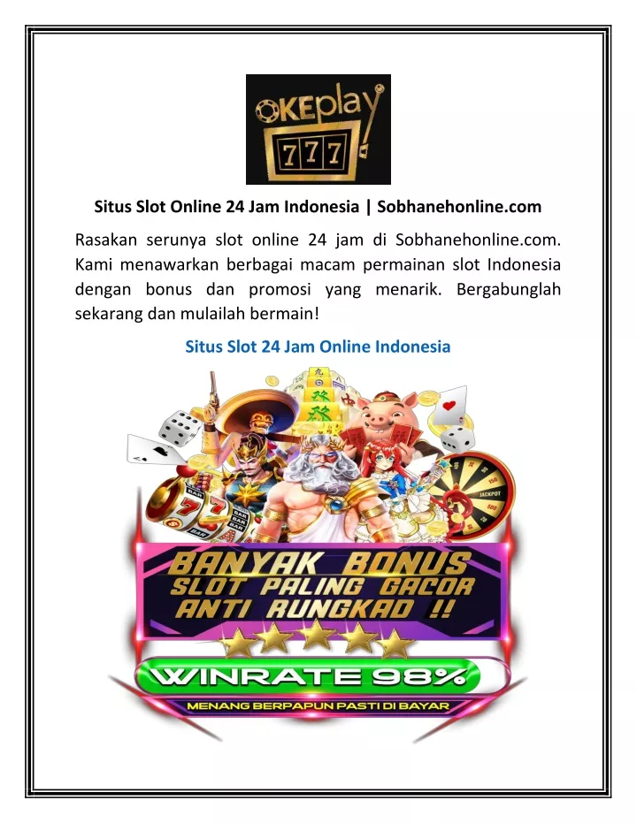 situs slot online 24 jam indonesia sobhanehonline