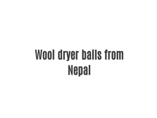 Wool Dryer Balls Nepal