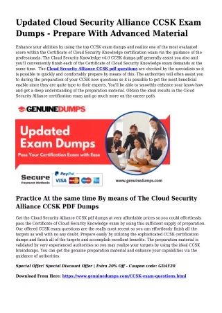 CCSK PDF Dumps For Best Exam Success