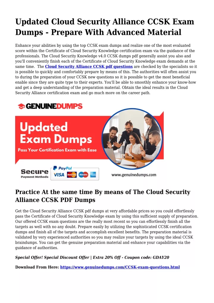 updated cloud security alliance ccsk exam dumps