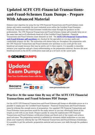 Important CFE-Financial-Transactions-and-Fraud-Schemes PDF Dumps for Best Scores