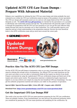 CFE-Law PDF Dumps The Ultimate Source For Preparation