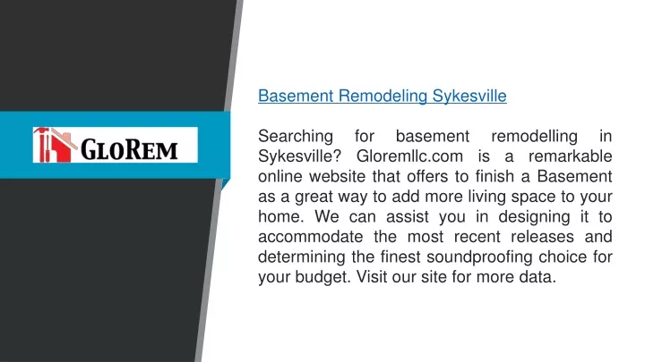 basement remodeling sykesville searching