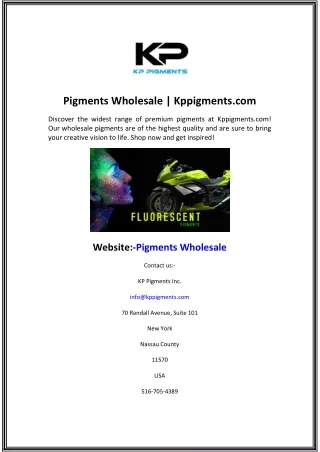 pigments wholesale kppigments com