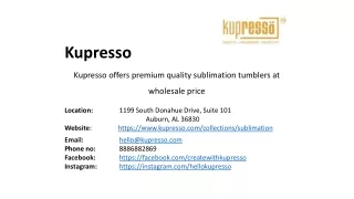 bulk sublimation tumblers at Kupresso