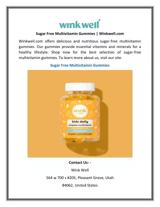 sugar free multivitamin gummies winkwell com