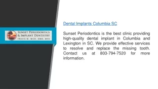 Dental Implant in Columbia, Lexington, SC