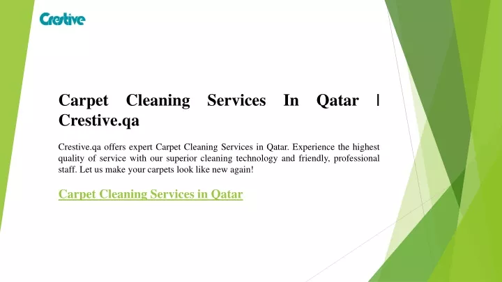 carpet cleaning services in qatar crestive