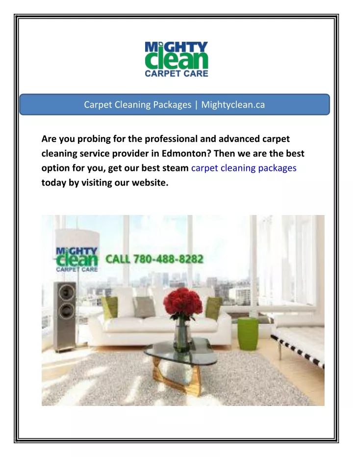 carpet cleaning packages mightyclean ca