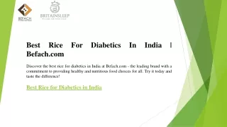 Best Rice For Diabetics In India  Befach.com