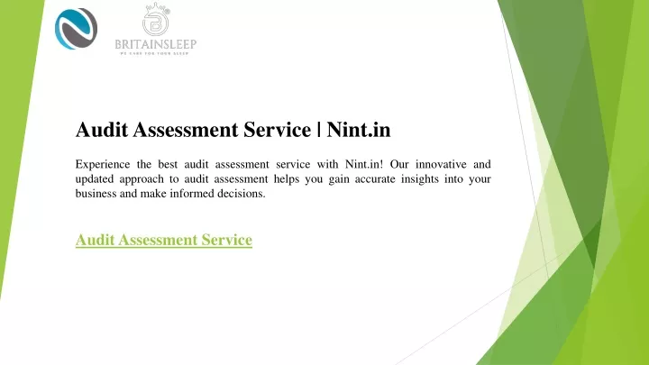 audit assessment service nint in experience