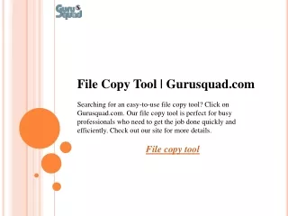 file copy tool gurusquad com searching