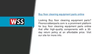 Buy Floor Cleaning Equipment Parts Online Floorscrubberparts.com